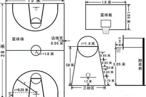 篮球架标准尺寸图安装指南（让你的篮球场地更专业）-第3张图片-www.211178.com_果博福布斯